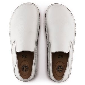 NIB BIRKENSTOCK CALLAN WHITE LEATHER NARROW WIDTH
